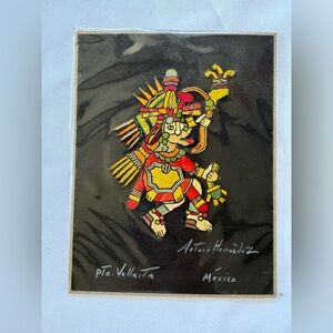 Hand made colored straw art - Atlcahualco